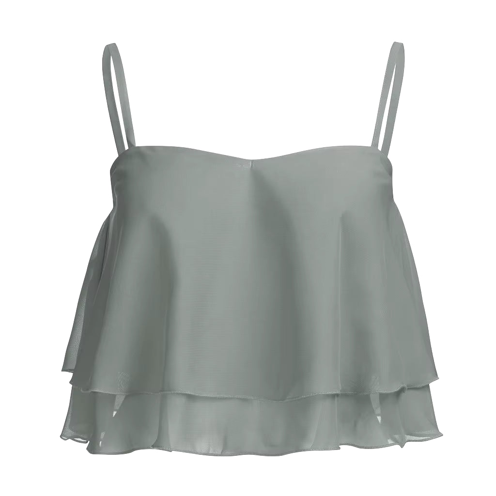 Fashionable Double-Layer Chiffon Vest Top