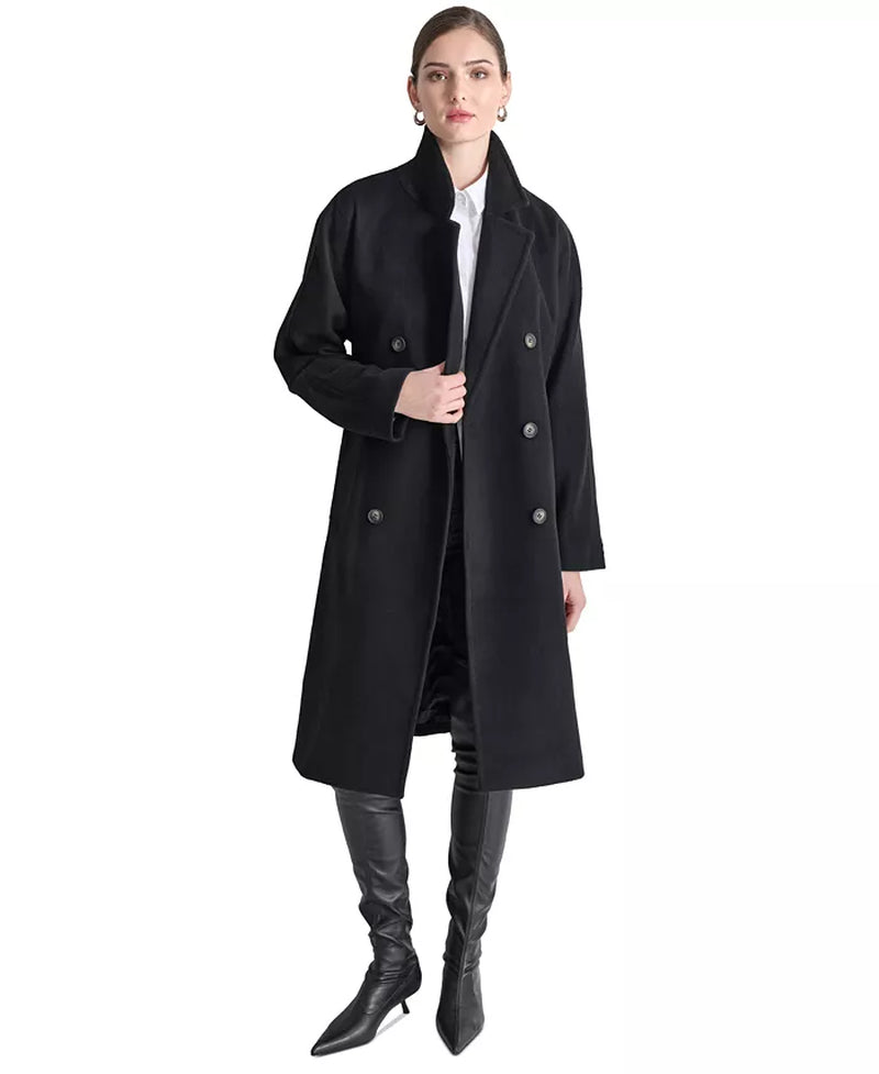 Double-Breasted Belt Wrap Coat