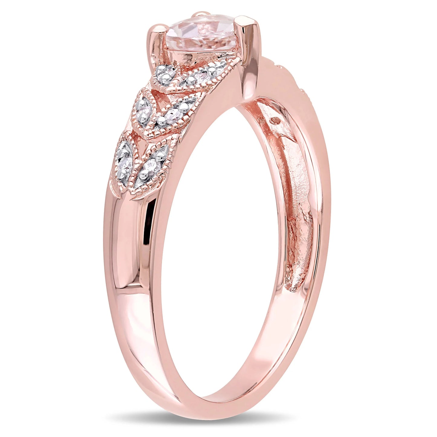 Morganite Rose Gold Plated Ring