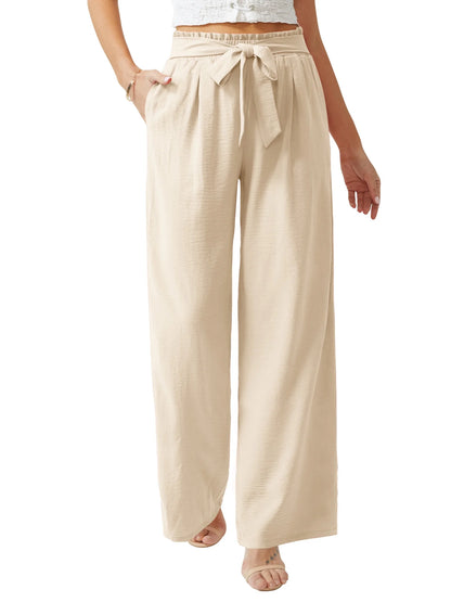 Office Casual Wide Leg Pants High Waisted Loose Flowy Beach Palazzo Pants