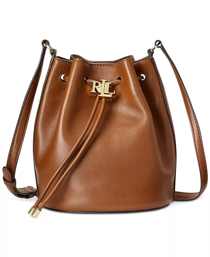 Elegant Luxury Smooth Leather Andie Drawstring Bag