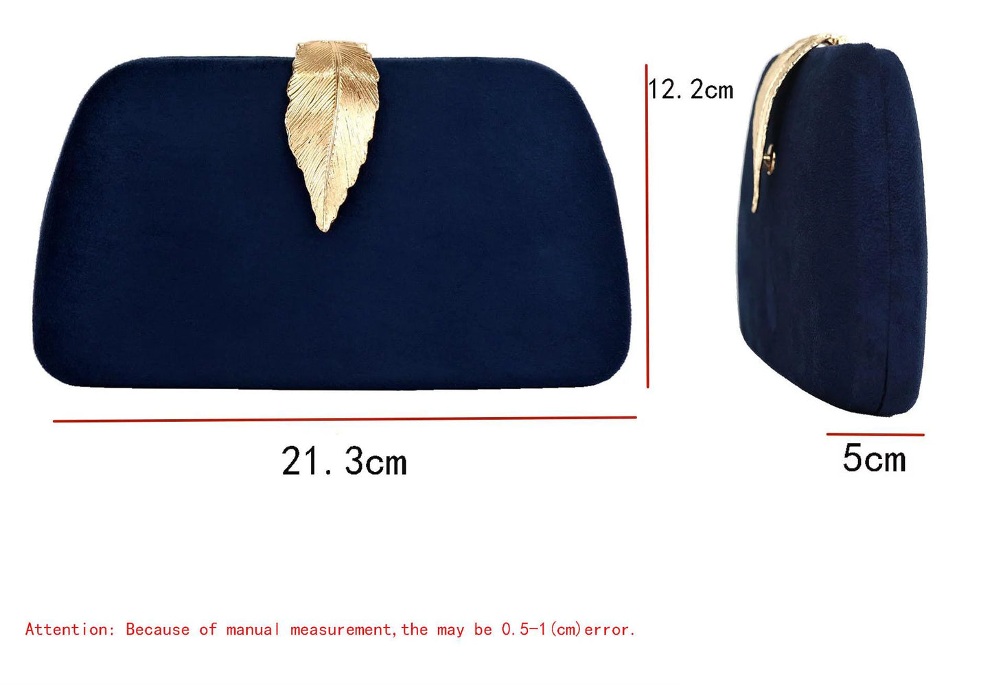 Faux Suede Soild Clutch Handbag