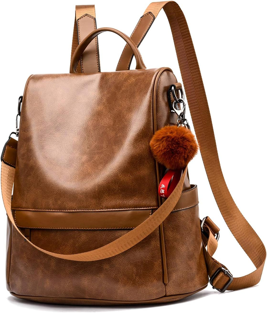 Backpack Purse Leather Anti-Theft Shoulder Bag Fashion