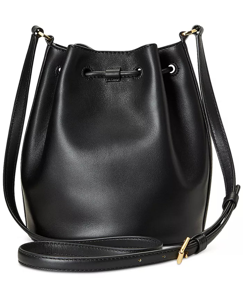 Elegant Luxury Smooth Leather Andie Drawstring Bag