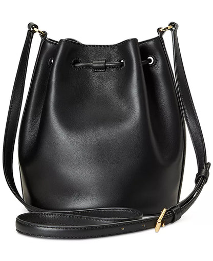 Elegant Luxury Smooth Leather Andie Drawstring Bag