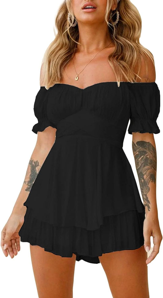 Boho Romper off Shoulder Jumpsuit 