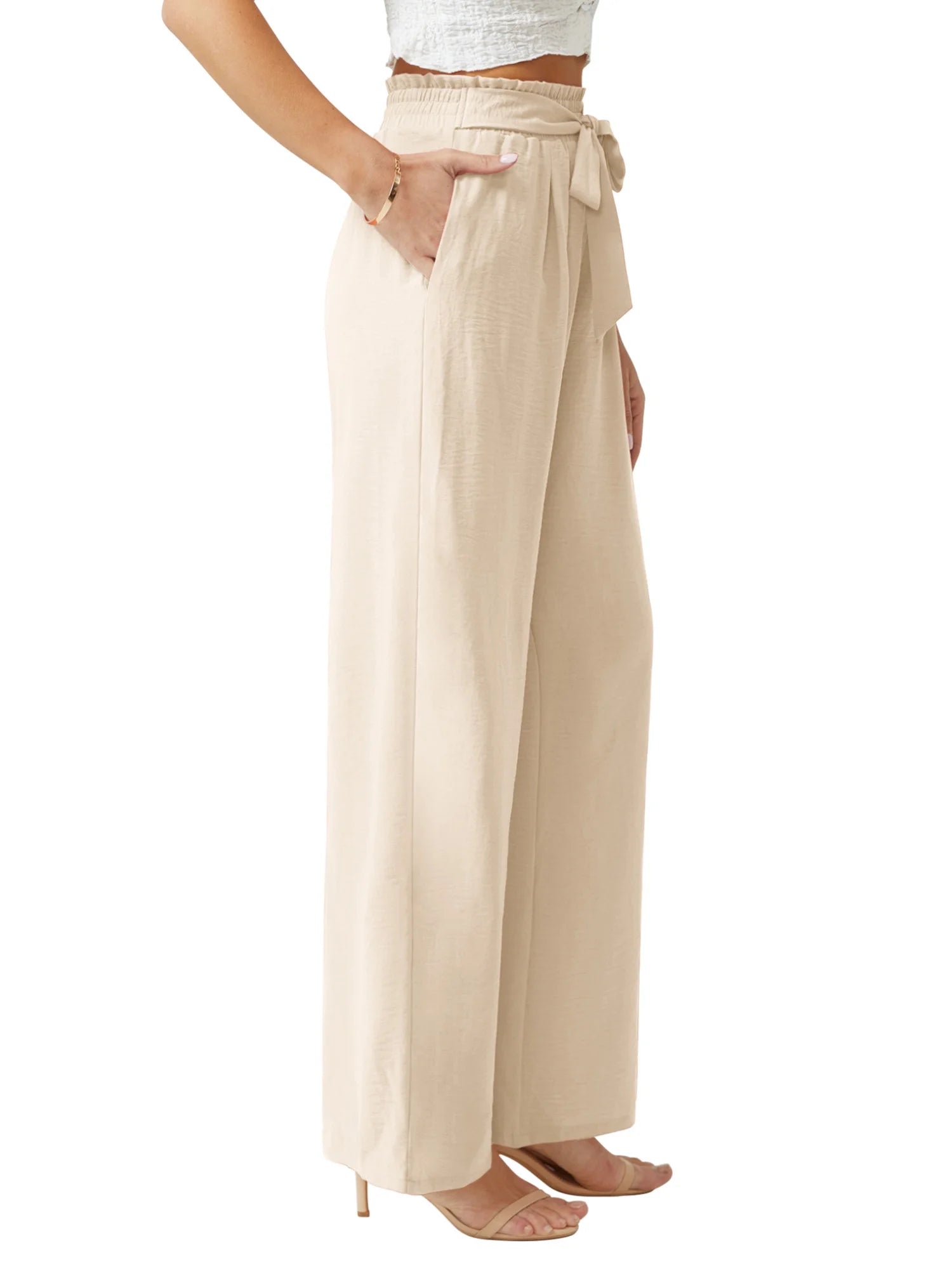 Office Casual Wide Leg Pants High Waisted Loose Flowy Beach Palazzo Pants