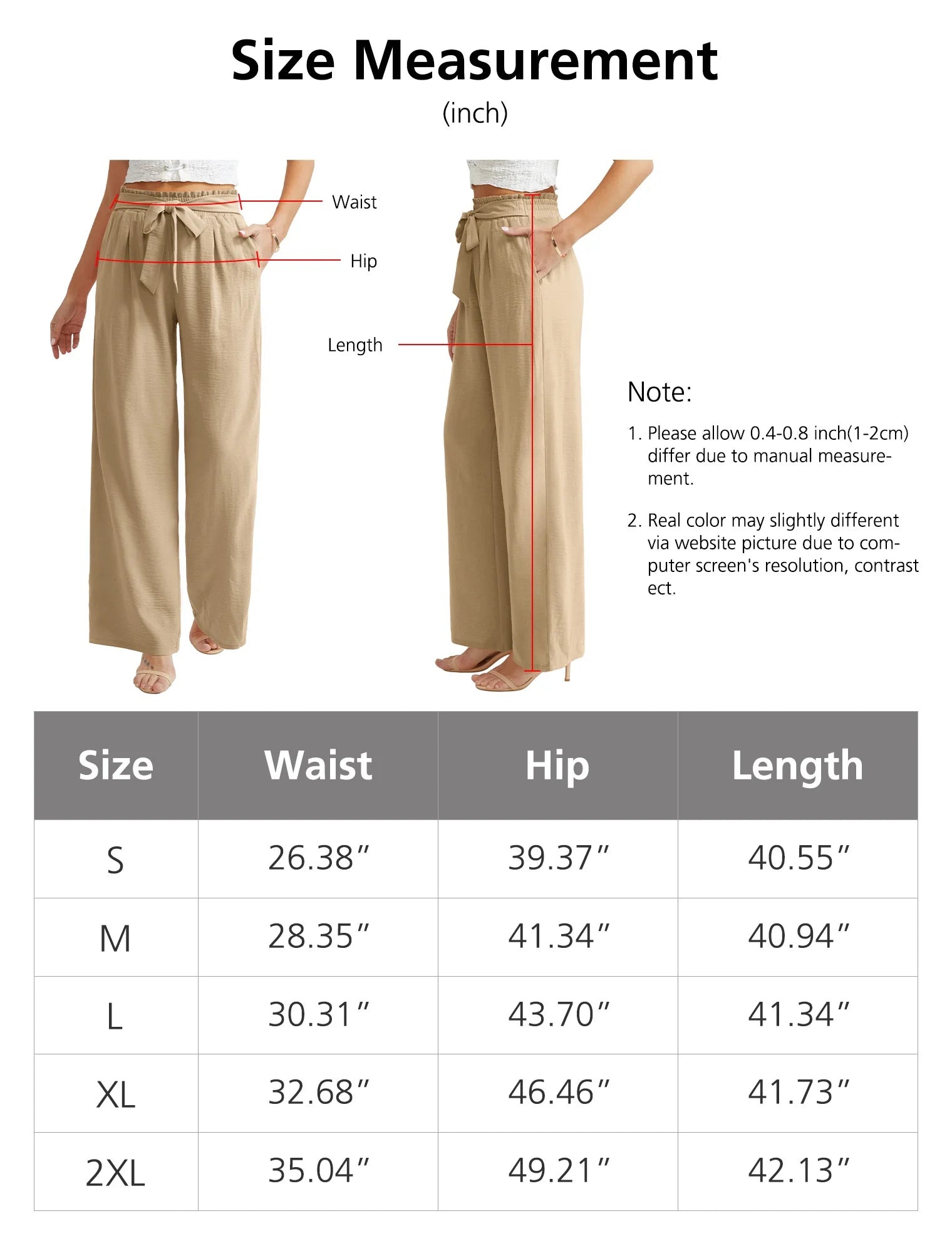 Office Casual Wide Leg Pants High Waisted Loose Flowy Beach Palazzo Pants