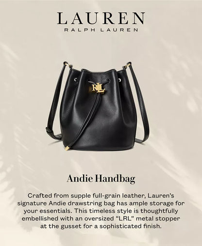 Elegant Luxury Smooth Leather Andie Drawstring Bag