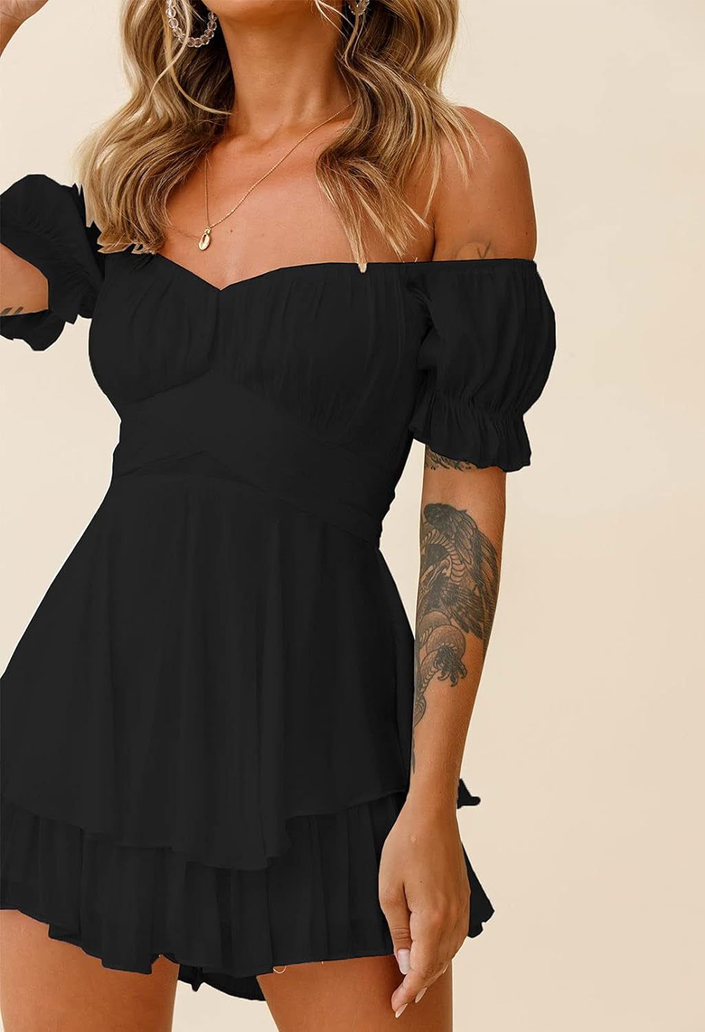 Boho Romper off Shoulder Jumpsuit 