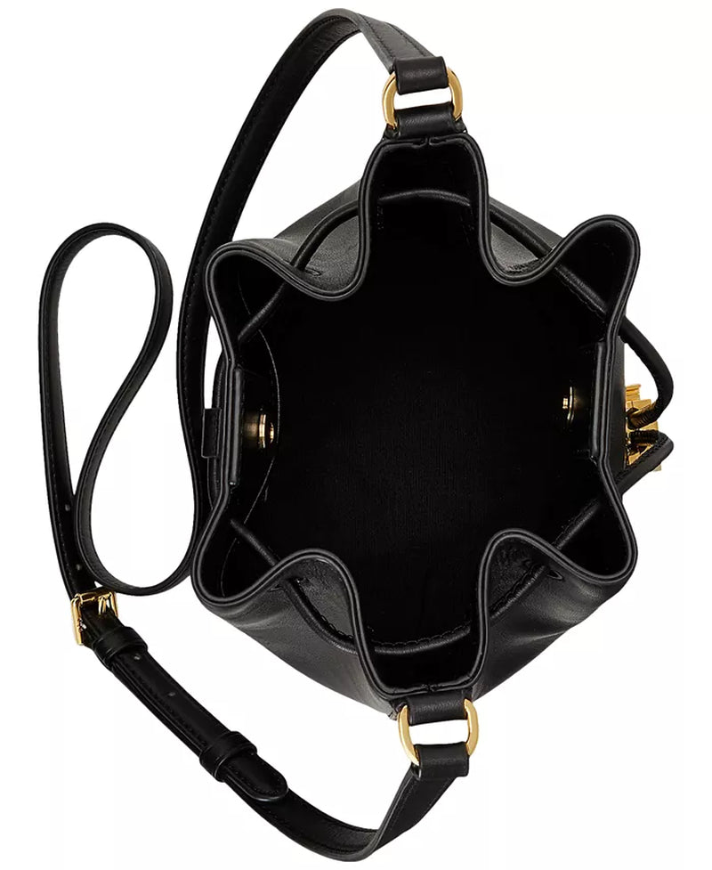 Elegant Luxury Smooth Leather Andie Drawstring Bag