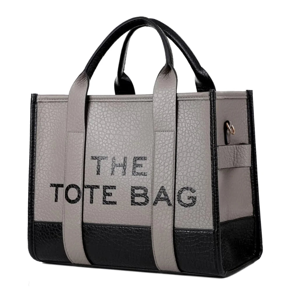 Tote Bag Leather Leisure with Zipper