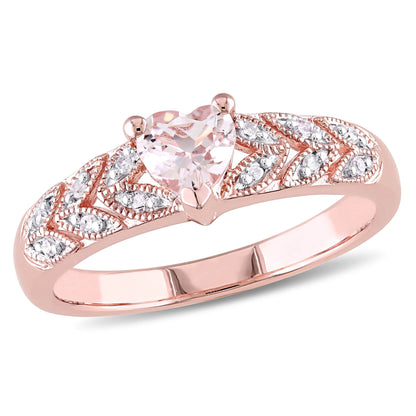 Morganite Rose Gold Plated Ring