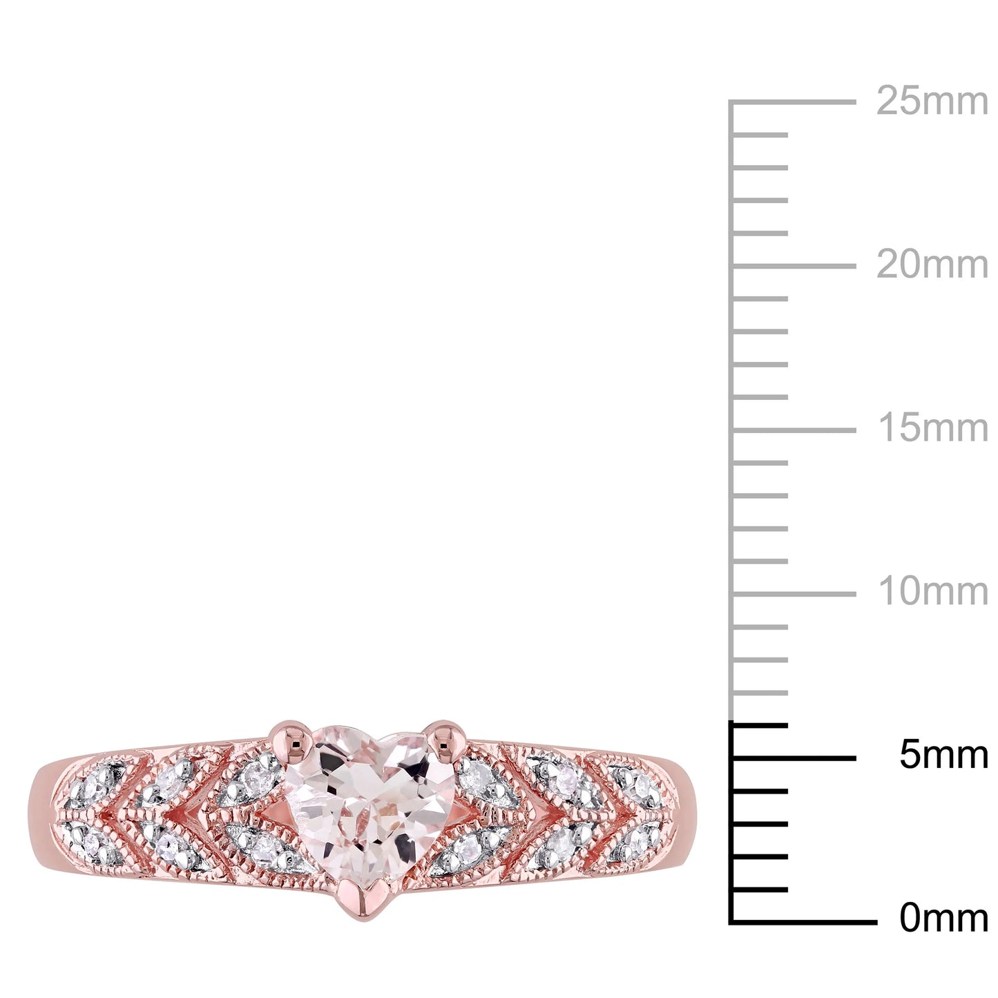 Morganite Rose Gold Plated Ring